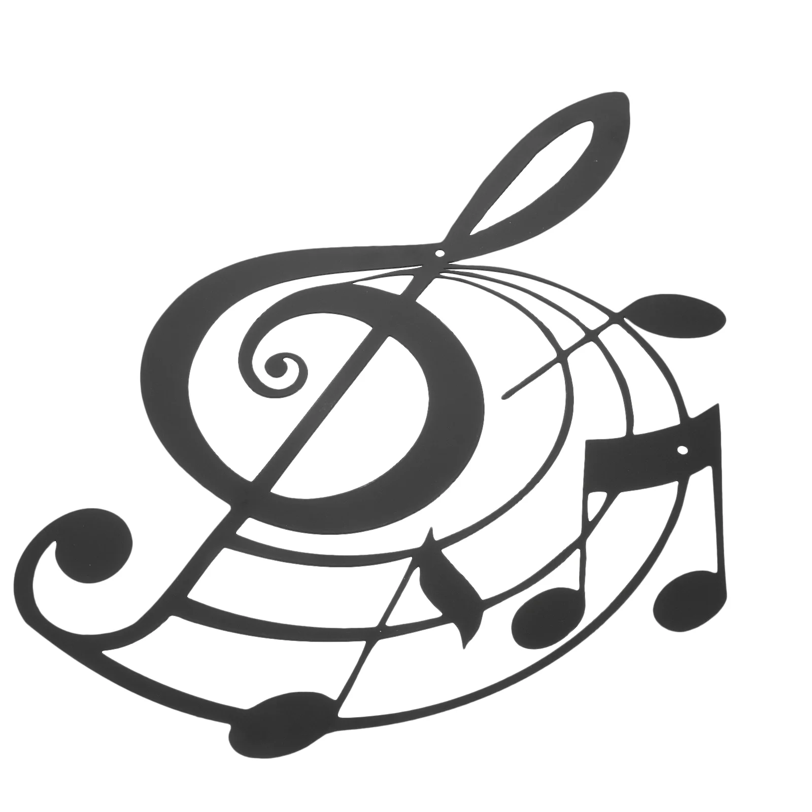 

Walldecor Metal Hanging Notesnote Iron Musical Sculpture Sign Studio Garden Silhouette Decorations Symbol Bedroom Decoration