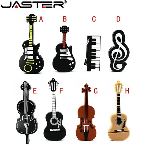 Флеш-накопитель JASTER Music note, USB 2,0, 64 ГБ, 32 ГБ, 16 ГБ, 8 Гб