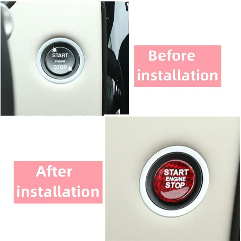 Кнопка переключения двигателя из углеродного волокна для Land Rover Discovery Sport 5 Range