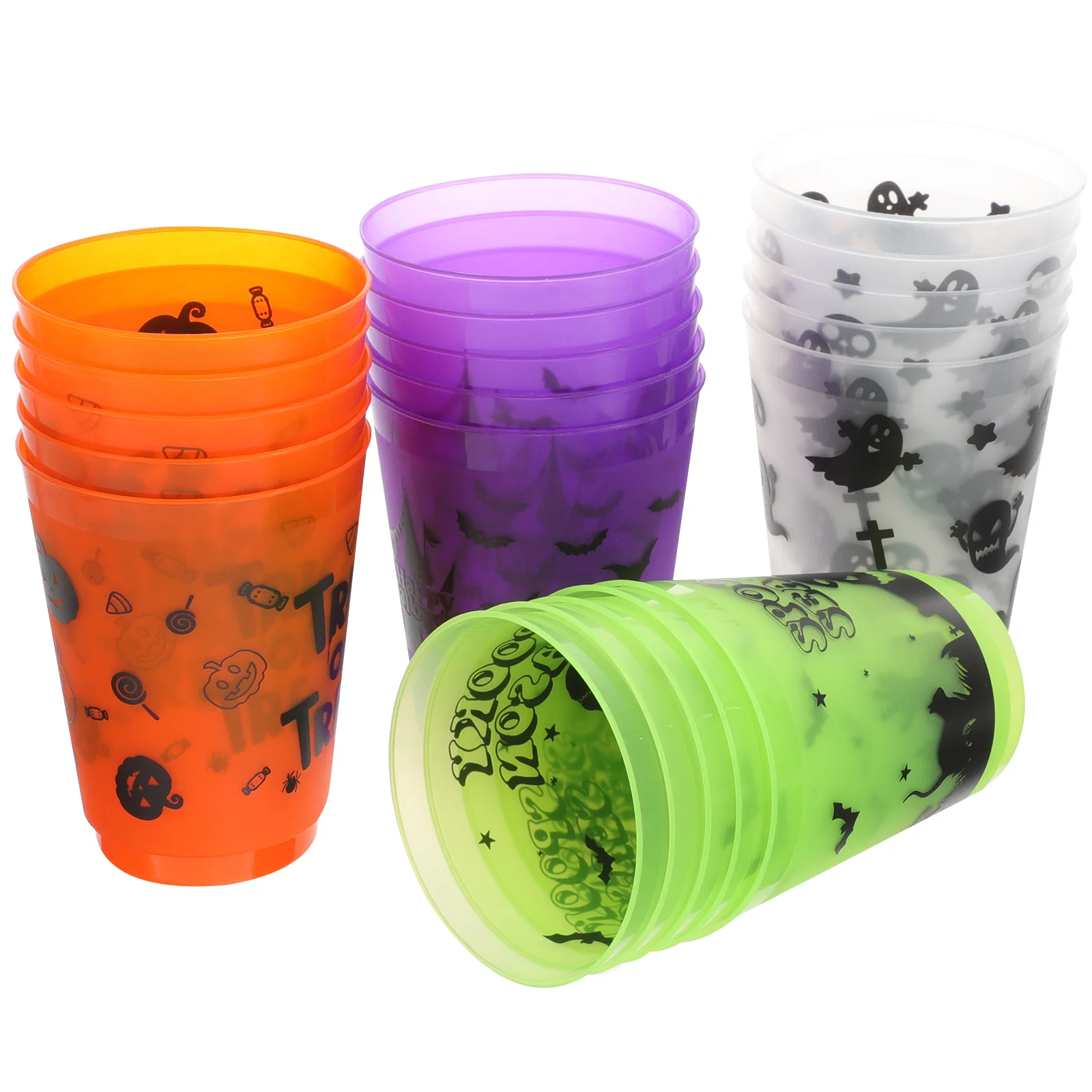 

20pcs Halloween Cups Party Carnival Cups Water Drinking Cups Party Reusable Plastic Cups
