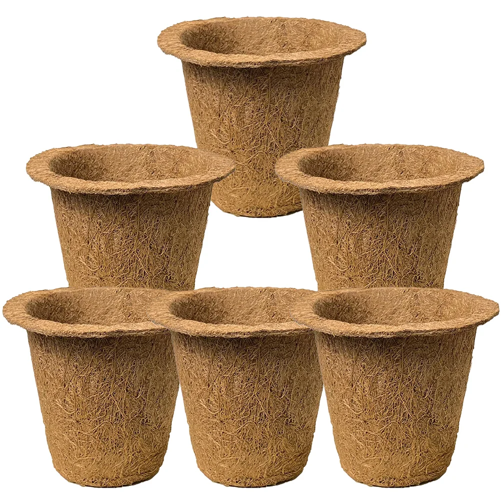 6 шт. детский горшок для цветов кокосовая пальма чашки рассады горшки растений