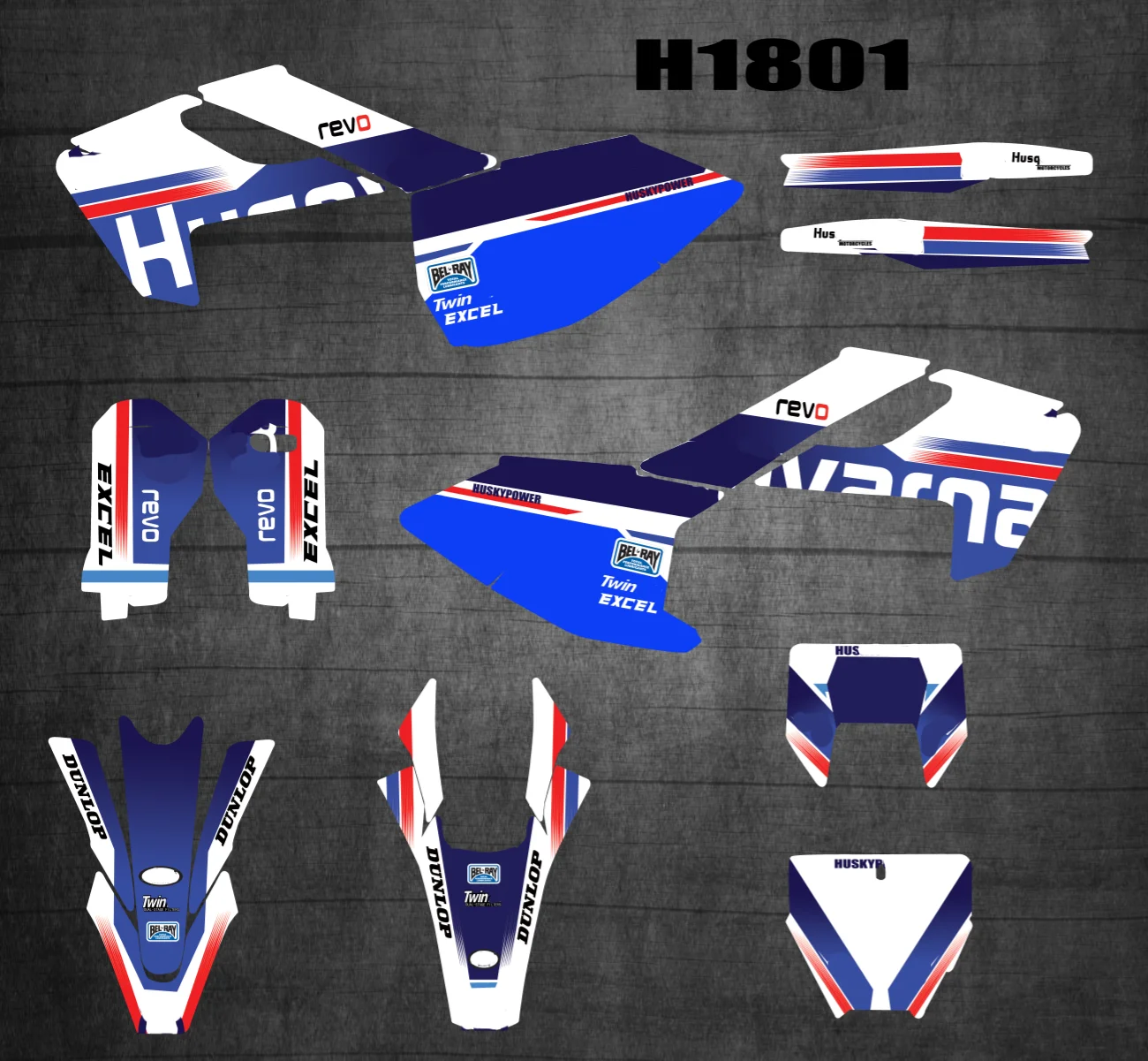 

Motocross Graphic background sticker For Husqvarna FC TC FE TE FX 2016 2017 2018 2019 Husqvarna Applique