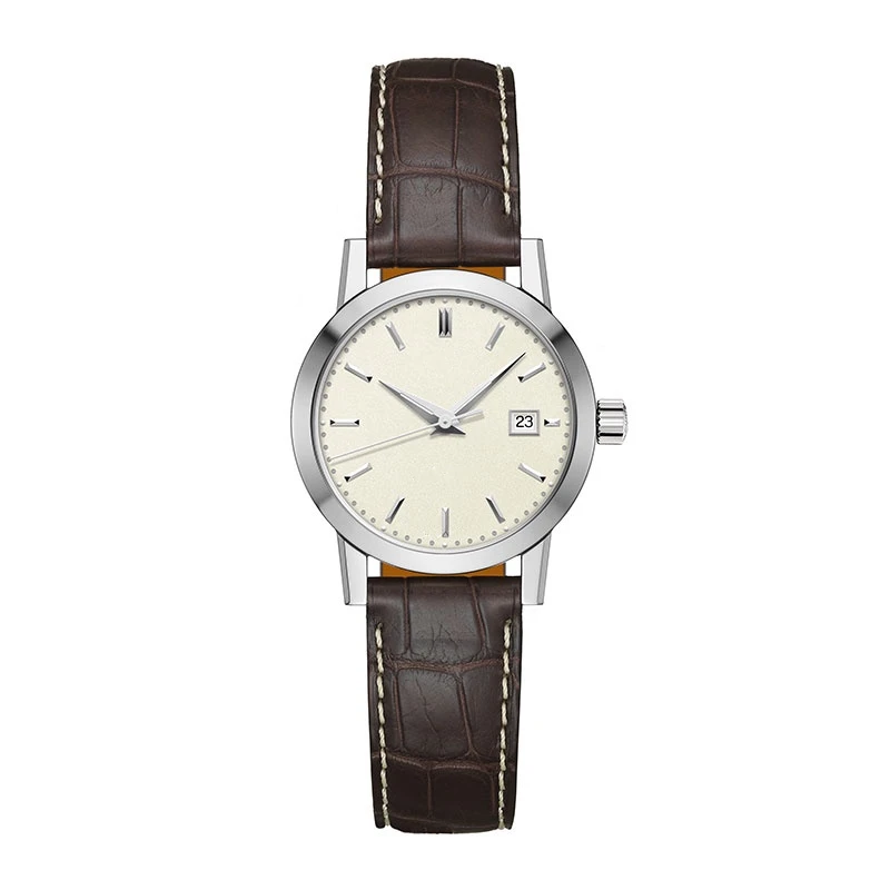 

Retro mechanical watch Ladies automatic Brown Leather