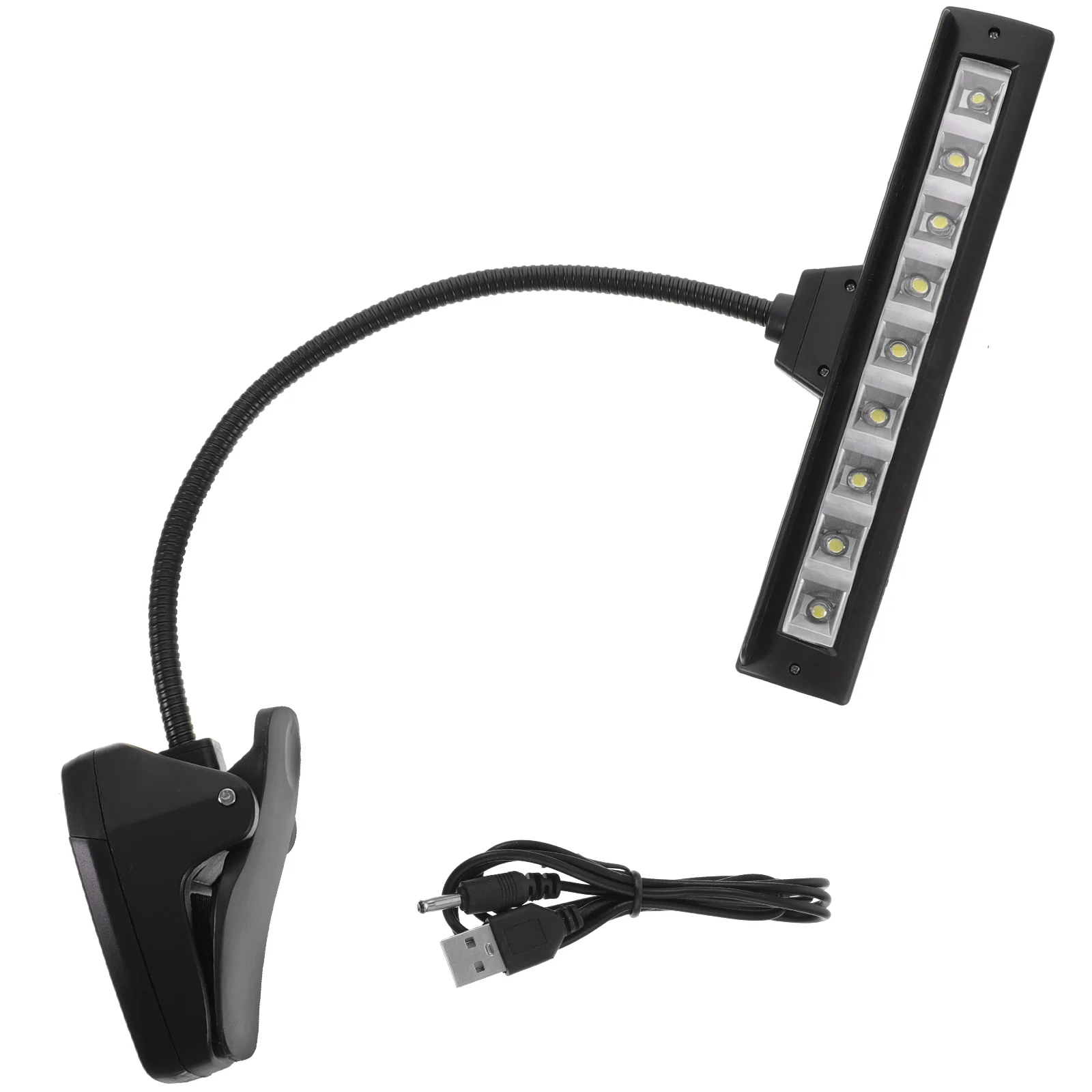 

Clip on Light Sheet Stand Led Light Orchestra Piano Clip Lamp Home Office Bedside Night Light ( Without, Black )