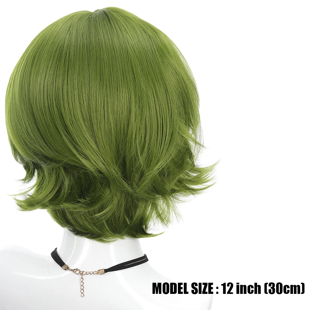 Синтетический короткий парик для косплея пушистые прямые синтетические волосы