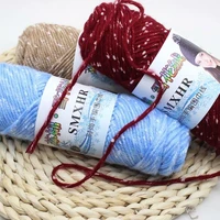 100g wool yarn crochet colorful alpaca coarse knitted scarf jacket line knitted yarn raffia yarn knitting