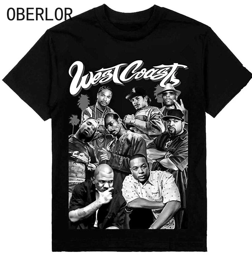 

Тяжелая Мужская футболка Westcoast Gangsta Rap, одежда Shaka с принтом, футболка, черная одежда, женская летняя винтажная блузка