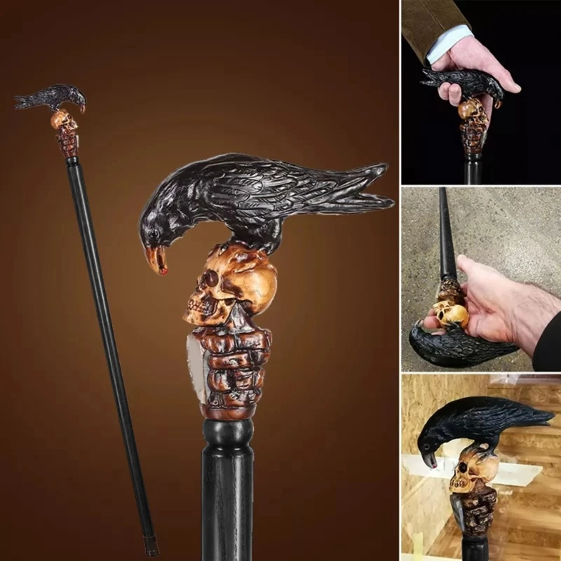 

Crow Skull Walking Crow Skull Walking Cane Walking Cane Material