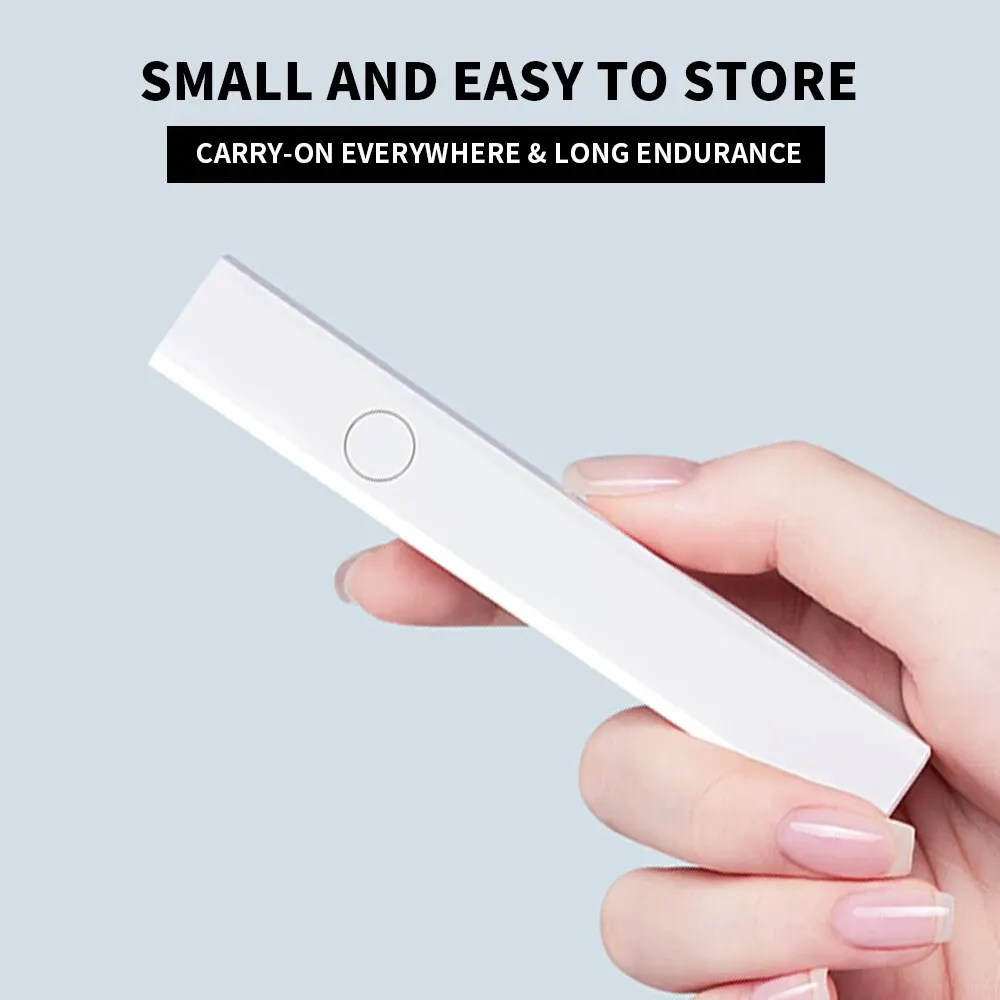 Миниатюрная перезаряжаемая Сушилка для ногтей портативный фонарик УФ-лампа