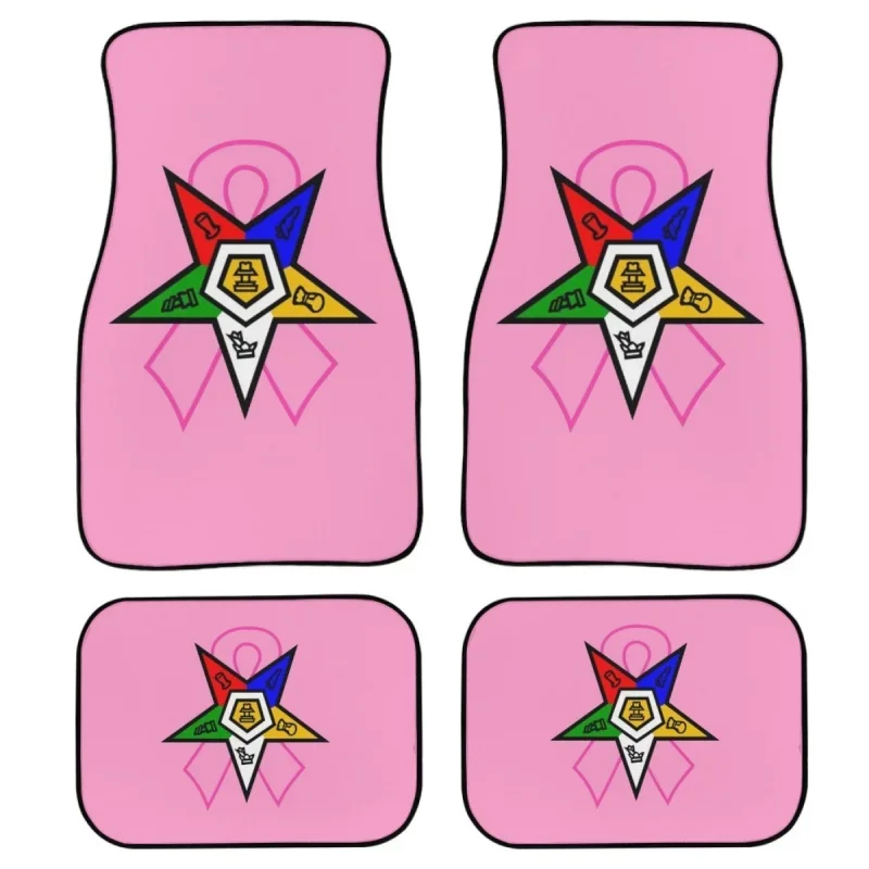

OES Style Order Of The Eastern Star Emblem Car Floor Mat for Women Auto Anti-Slip Car Accessories Universal Vehicles Carpet