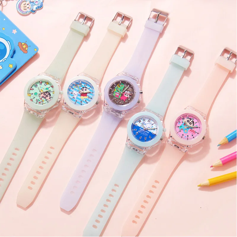 

Аниме Crayon Shin-Chan детские часы для девочек электронный браслет кавайная мультяшная кукла детские часы женские водонепроницаемые часы подаро...