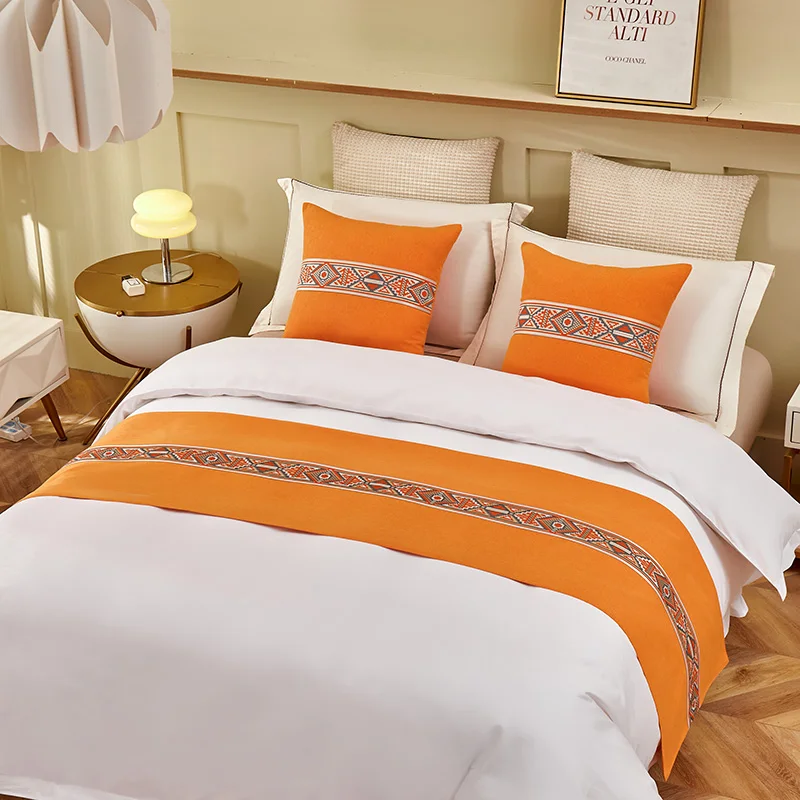 Полотенце для кровати дорожка украшение звезда O-Class Hotel B & однотонное простое с