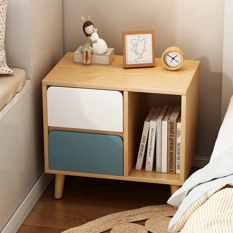 

Drawers Nordic Night Tables Solid Wood Mobile Comfortable Storage Night Tables Cabinet Bedside Bases Y Marcos De Cama Furniture