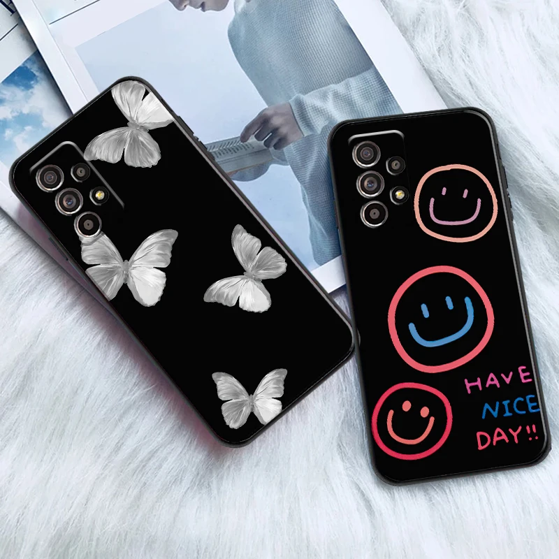 

Butterfly Flower For Samsung M11 M12 Phone Case Funda Soft Liquid Silicon Silicone Cover Black Back