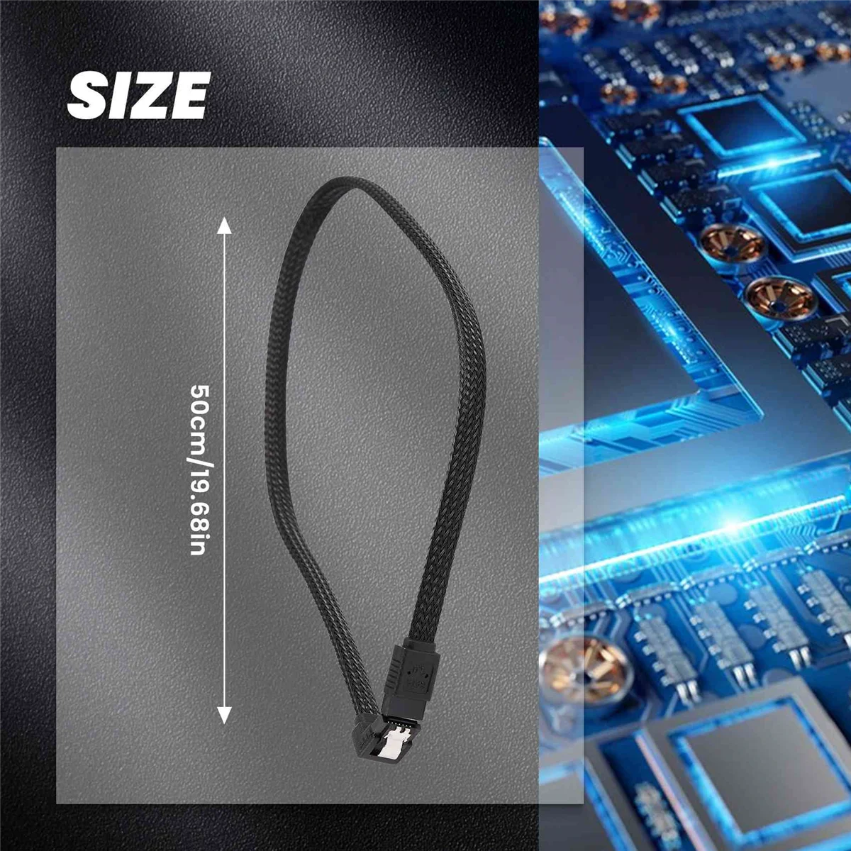 Кабель для передачи данных SATA 3 0 III SATA3 7 контактов 50 см под прямым углом 6 Гб/с