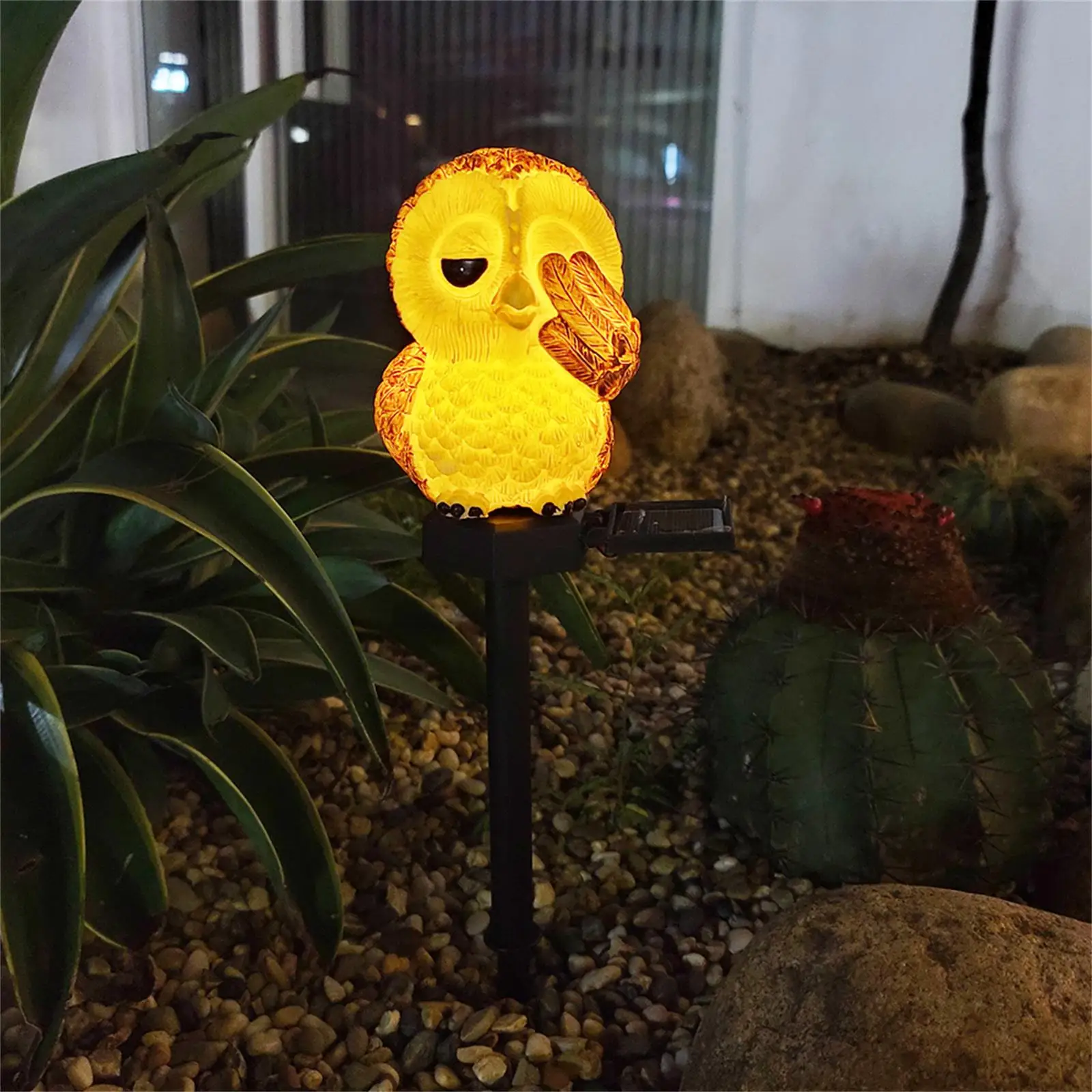 Solar Powered LED Lights Garden Owl Animal Pixie Lawn Lamps Ornament Waterproof Lamp Unique Christmas Lights Outdoor Solar Lamps