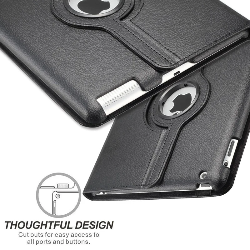 For iPad 2 3 4 Case 360 Rotating Stand Tablet Cover For iPad Air 1 2 3 4 5 10.9 Pro 11 9.7 5th 6th 10.2 7th 8th 9th 10th Cases images - 6