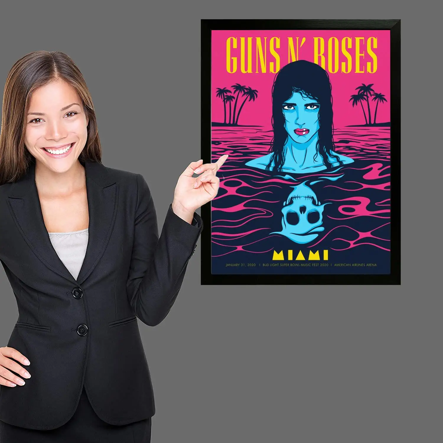 Guns n Roses Холст Плакат и настенное искусство Картина с принтом Современная семья