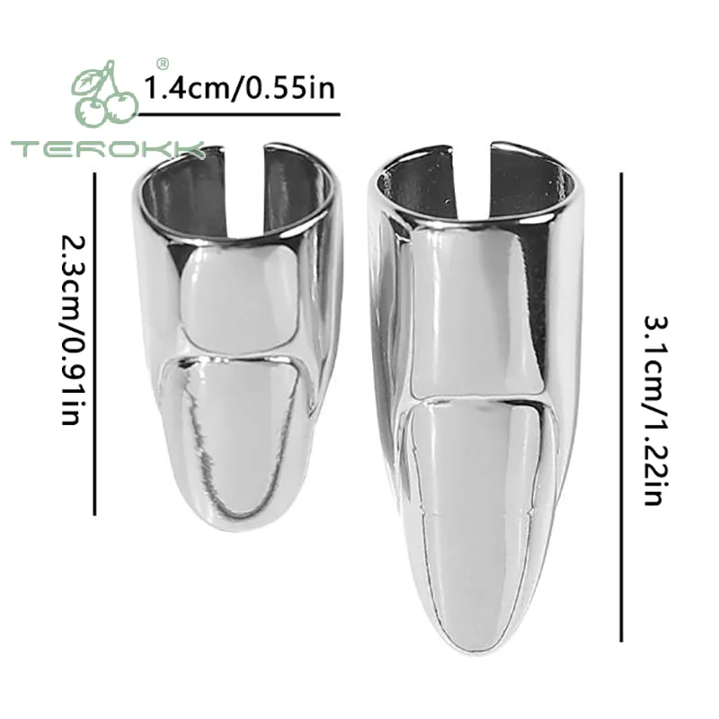 Модное готическое металлическое кольцо для ногтей женщин и девочек защитное в