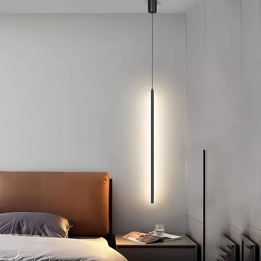 Длинный светодиодный подвесной светильник лампа 60/80 см с боковой лампой