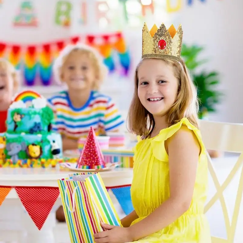 Костюм принцессы персика для девочек косплей головной убор с бриллиантовой