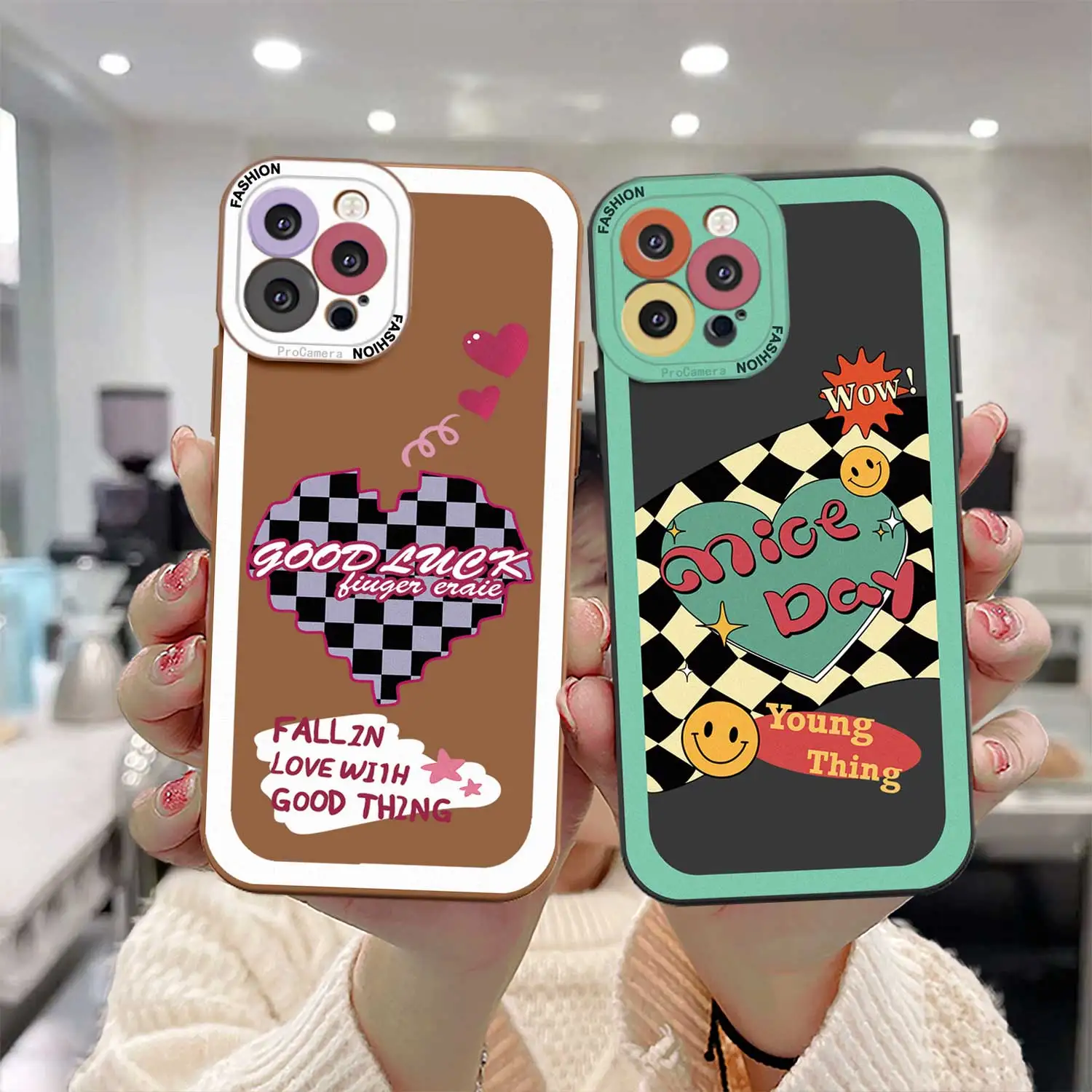 

Sweet Retro pop cherry girls Love water gun Phone Case For iPhone14 13 11 12 ProMax 13 mini Max X XR 78 Plus case Cute Cover