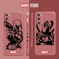 marvel deadpool case for samsung galaxy s20 fe s21 s22 ultra 5g s10 plus s9 s8 note 10 lite 20 liquid silicone phone cover s20