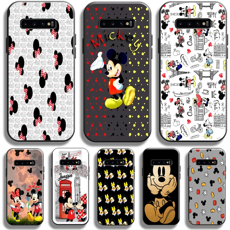 

Mickey Minnie Mouse Phone Case For Samsung Galaxy S10 S10 Plus S10 Lite S10E Samsung S10 5G Liquid Silicon Silicone Cover Funda