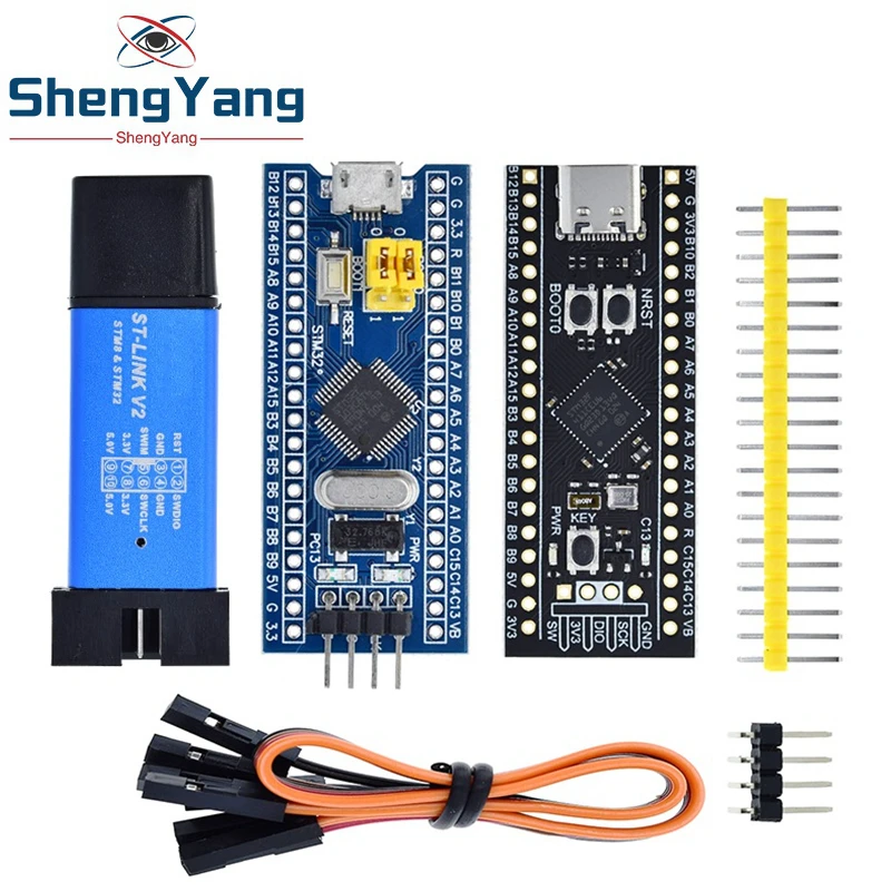 Минимальная плата разработчика системы STM32F103C8T6 CH32F103C8T6 ARM STM32, программатор загрузки STM32F401 STM32F411 + ST-LINK V2