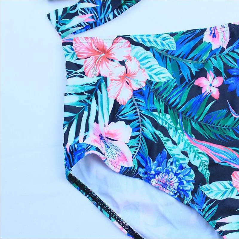 Женский сексуальный купальник бикини с принтом высокой талией костюмы из двух