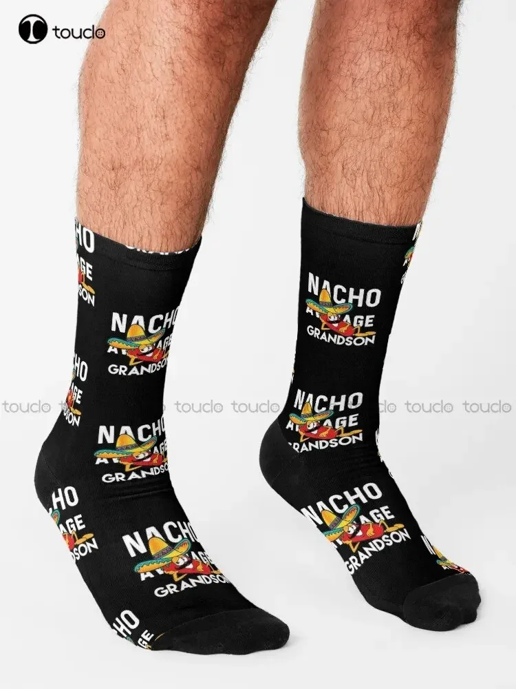 Забавные носки Nacho Average Grandson для женщин персонализированные унисекс взрослых