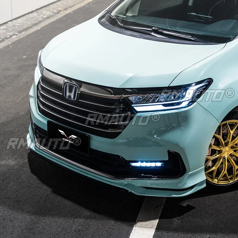 Для Honda Odyssey 2022 комплект кузова передний бампер сплиттер матовый черный стиль YOFER