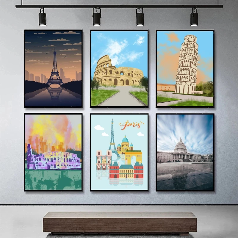 

Canvas Printing france paris eiffel tower Aesthetic Poster Birthday Gifts Modular Prints Comics Pictures Wall Art