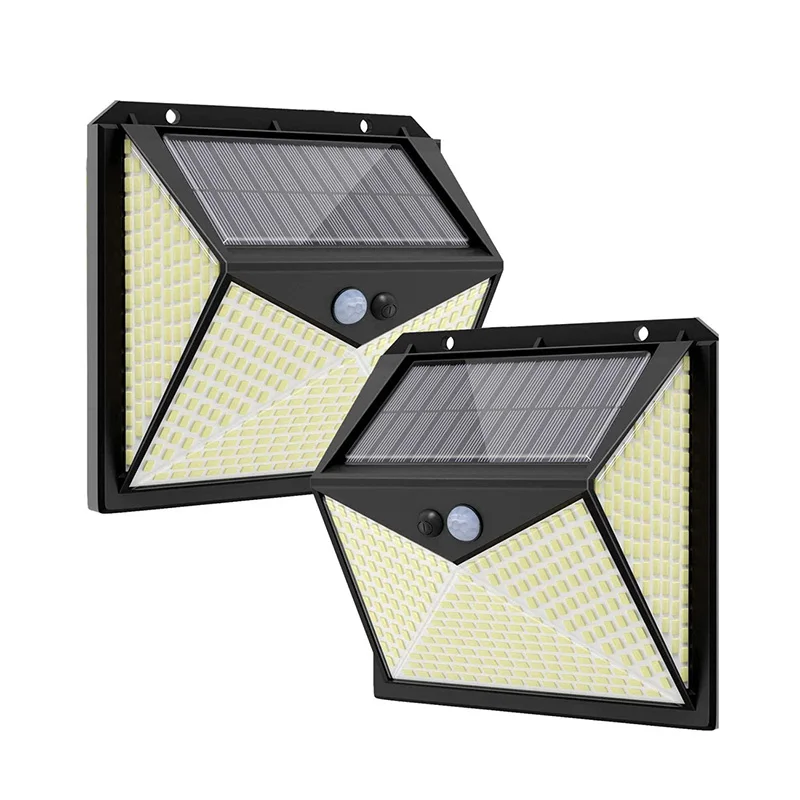

350 Leds Solar Wall Light Human Sensing Light Outdoor Garden Lamp For Porch Backyard Corridor Garten Courtyard Garage