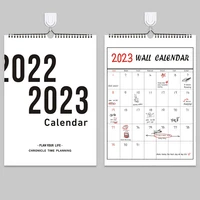 2023 lattice daily schedule hand painted calendar monthly schedule agenda planner wall calendar office supply