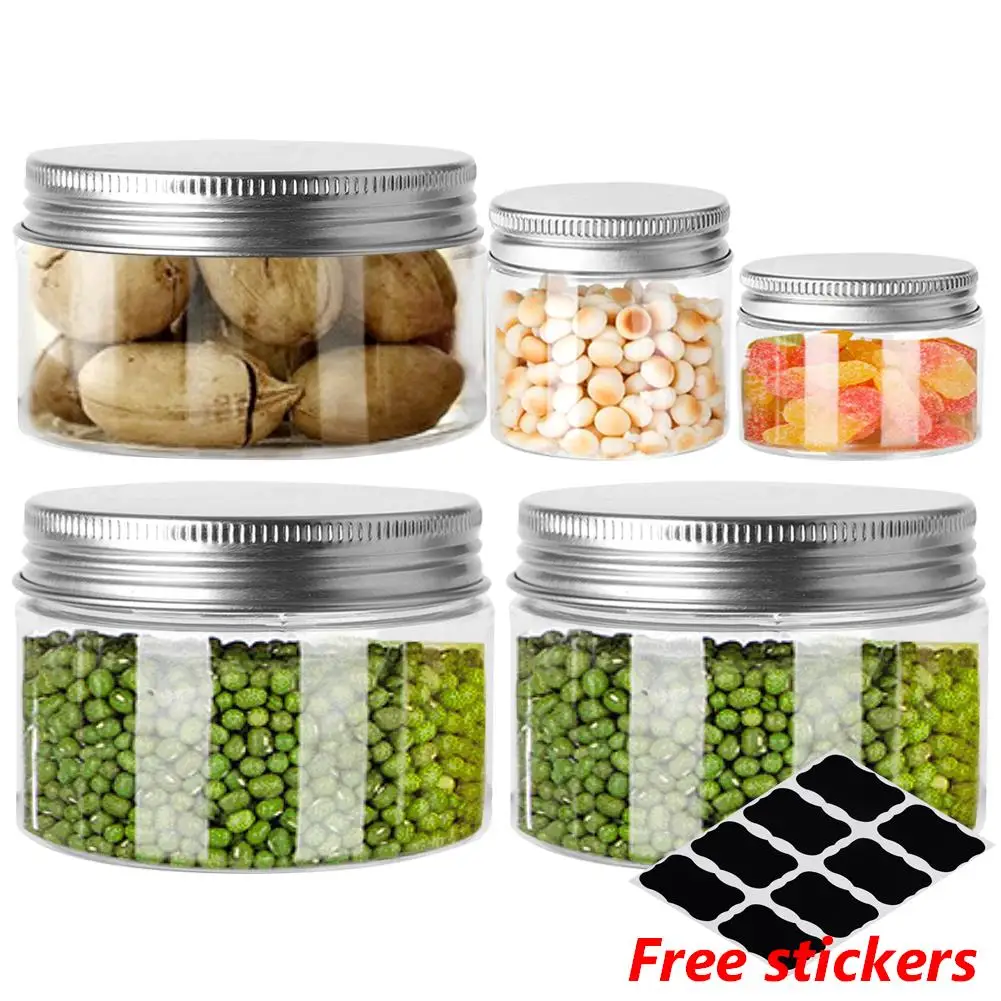 

Круглый прозрачный пластиковый контейнер с бальзамом, 50 шт., 30 мл, 50 мл, 60 мл, 80 мл, 100 мл, 120 мл, 150 мл, мл, банки для хранения с Алюминиевым колпач...