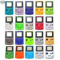 yuxi for gameboy color gbc classic game console housing case plastic shell cover with buttons conductive rubber pads