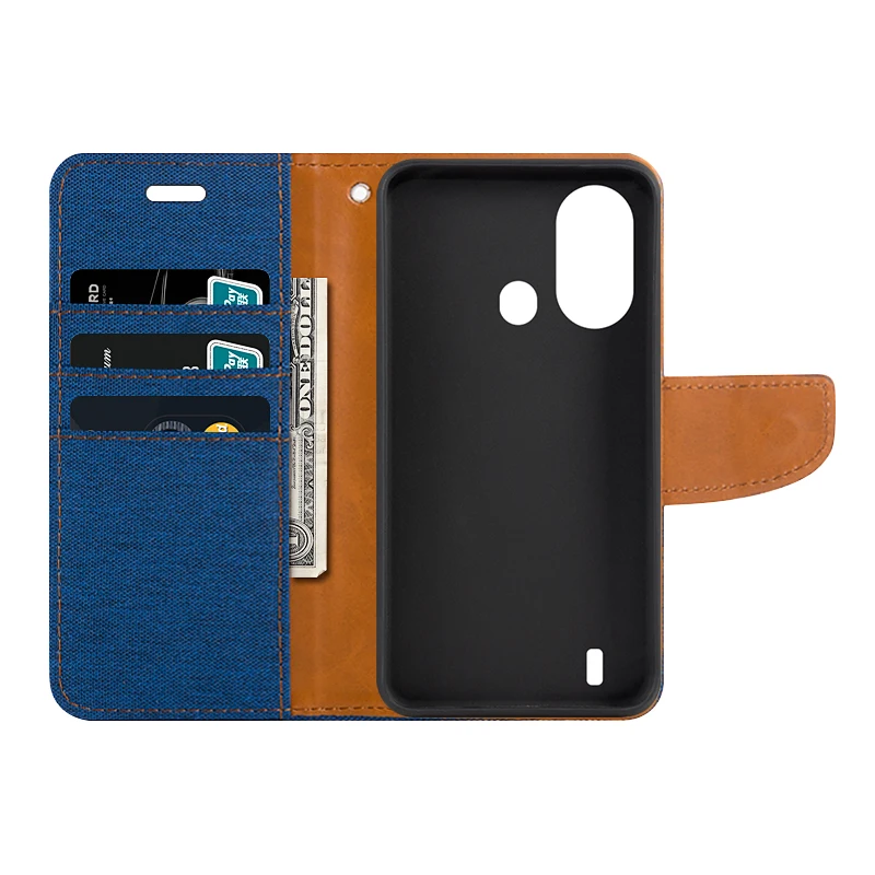 Флип-чехол из искусственной кожи для ZTE Blade L220 Женский деловой чехол визитница