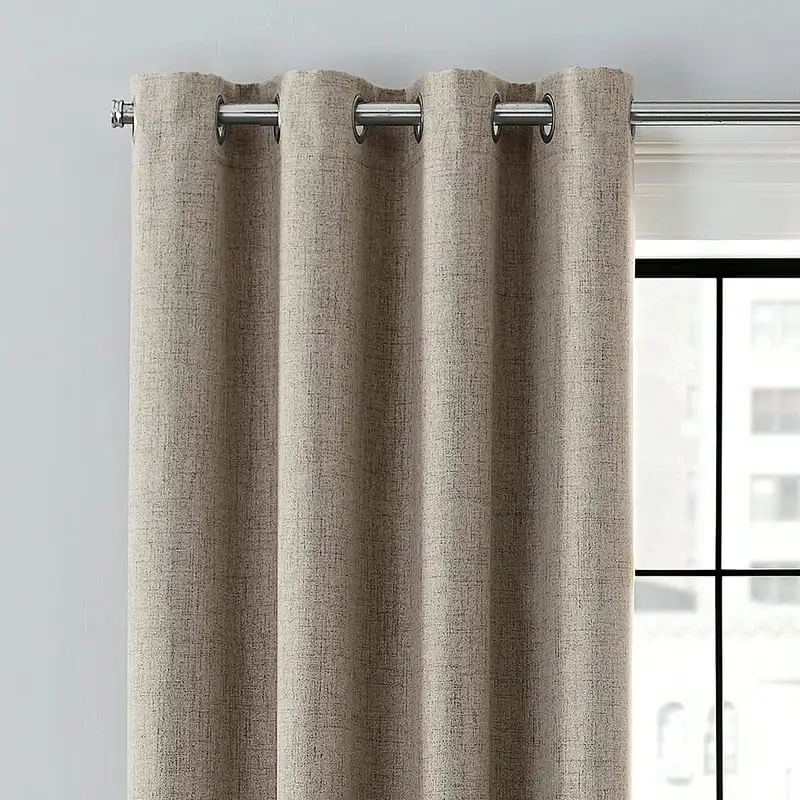 

Beautiful Aesthetic Mocha Brown 50" x 63" Grommet Top Single Curtain Panel - Creates Perfectly Dark Atmosphere in Your Home - To