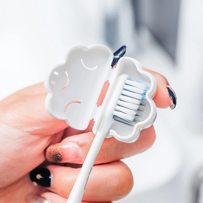 4 шт. милый разноцветный портативный чехол для головки зубной щетки пылезащитный