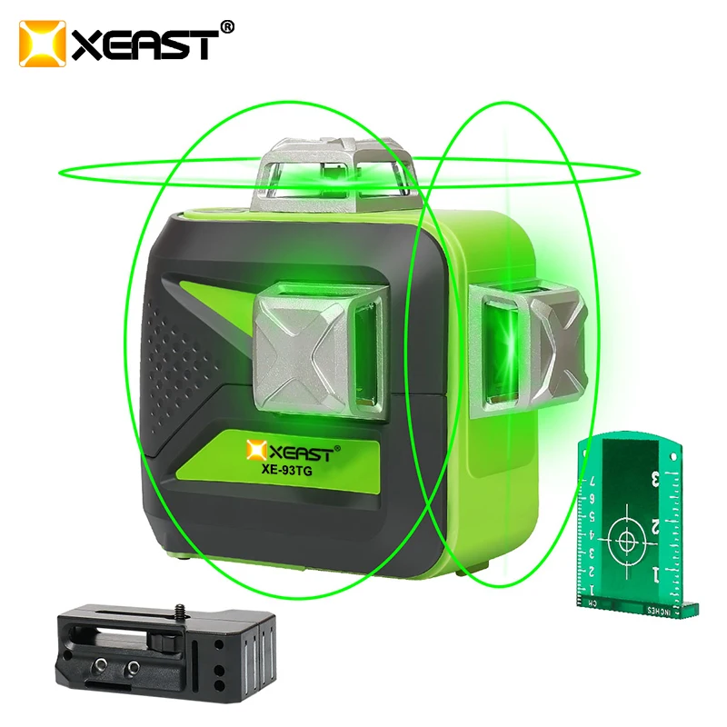 

XEAST 12 lines 360 Degree Multipurpose Leveling Tool Cheap Cross green 3d Laser Level W/O laser detector