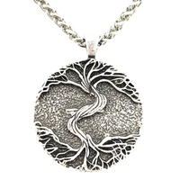 nostalgia tree of life pendant necklace vintage talisman male jewelry gift bijoux dropshipping
