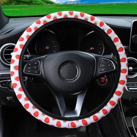 strawberry pattern car steering wheel cover diving material car steering covers elastic band auto decoration car accessories