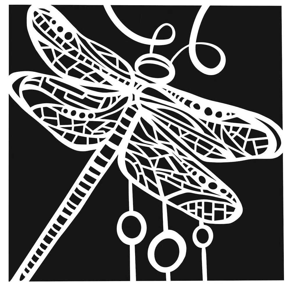 Dragonfly Dance 6x6 Stencil Metal Cutting Dies Stencils for Scrapbooking Stamp Photo Album Decorative Embossing Cut Die DIY 2023