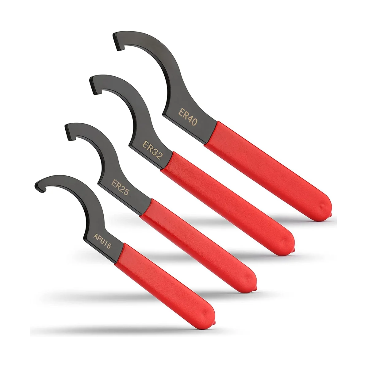 

Coilover Wrench Spanner, 4PCS Non- Spanner Wrench Set, Professional Universal Rubber Handle Wrench Spanner Tool