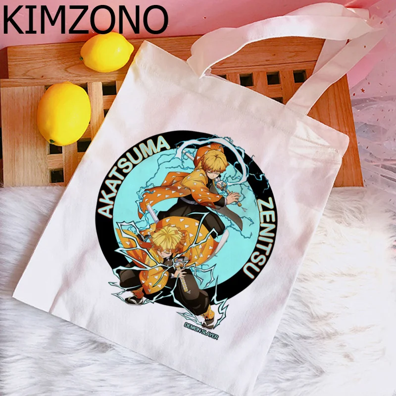 

Demon Slayer Kimetsu No Yaiba Nezuko shopping bag bolsa handbag reusable tote bag reusable reciclaje fabric boodschappentas grab