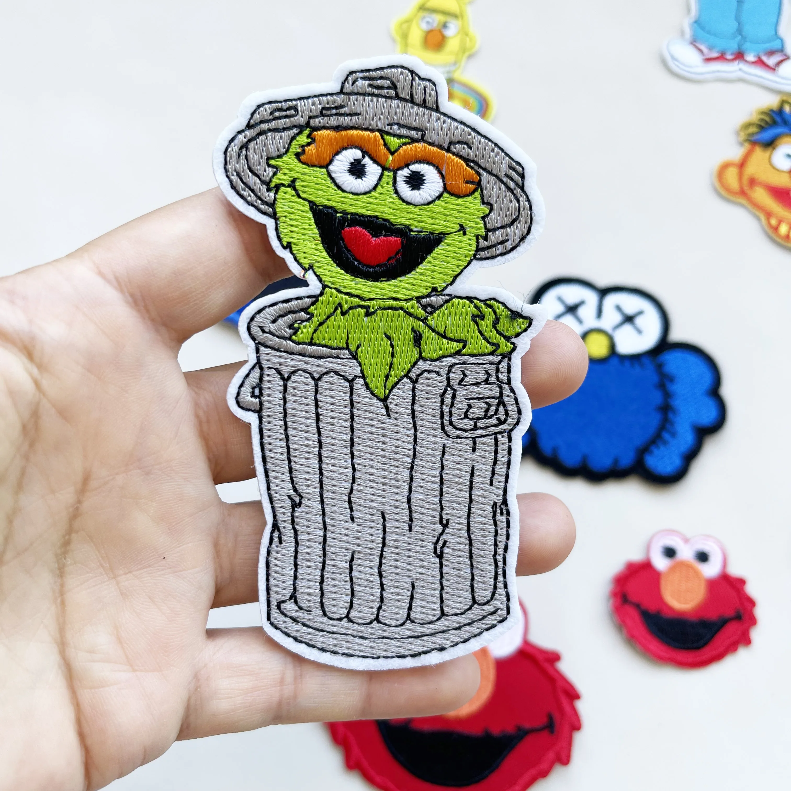 Мультяшные вышитые нашивки лиса птица рыба