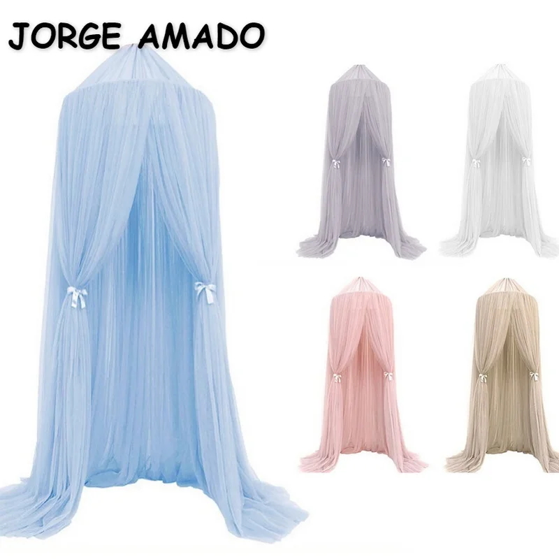 

Nordic Princess Crib Netting Crown Dome Tent Mosquito Net Bed Net Mesh Tent Children's Room Decoration Baby Accessory E067