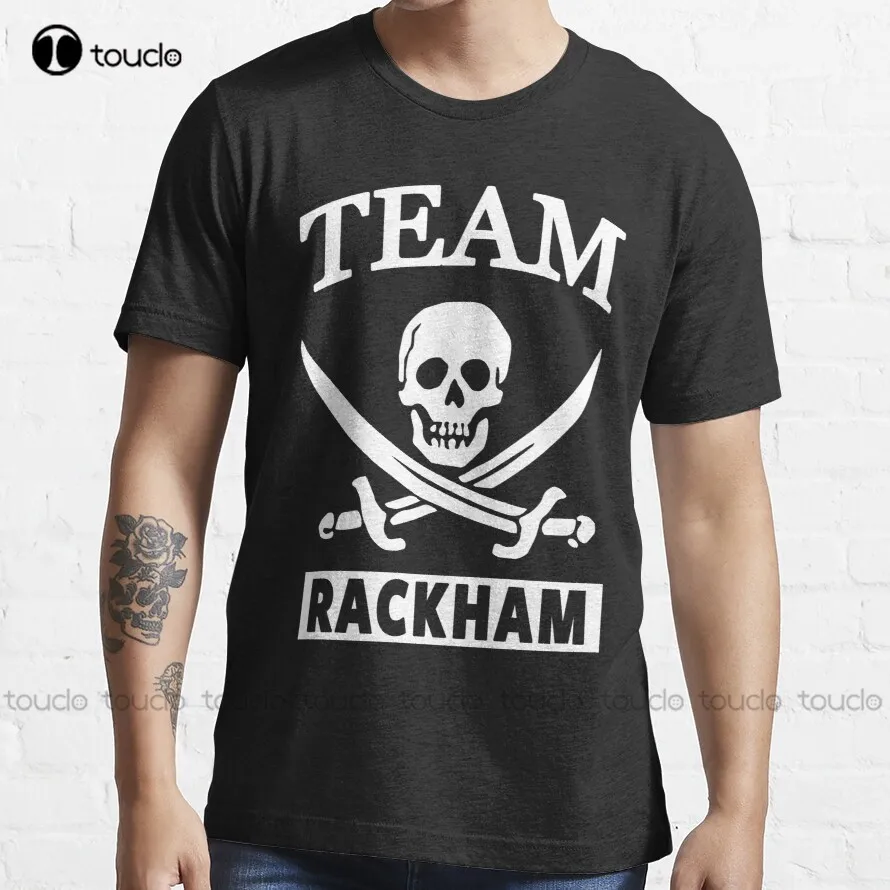 

Трендовая футболка Team Rackham, черные Забавные Рубашки для папы, забавная художественная уличная одежда в стиле Харадзюку, мультяшный персонаж...