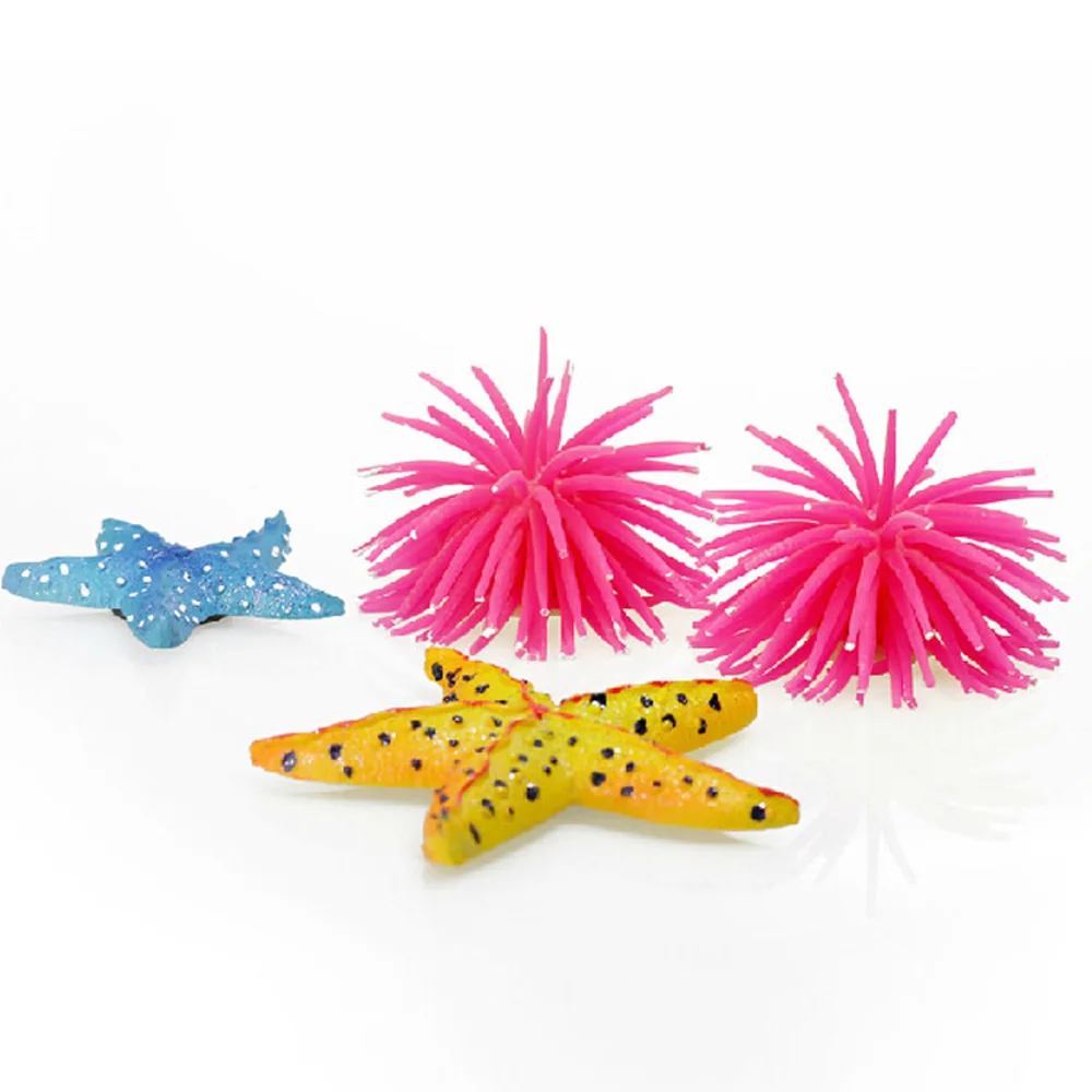 1 шт. аквариумный морской урчин пейзаж Красочные Имитационные силиконовые Водные